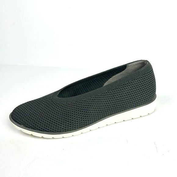 Eileen Fisher Heaven Graphite Stretch Shoes Slip On Flats Knit Upper size 7 - Picture 6 of 10